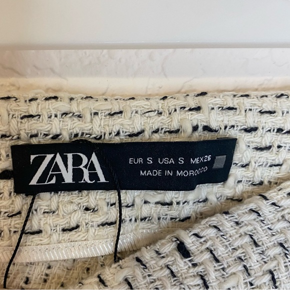 Zara tweed textured asymmetric skort - Picture 5 of 5